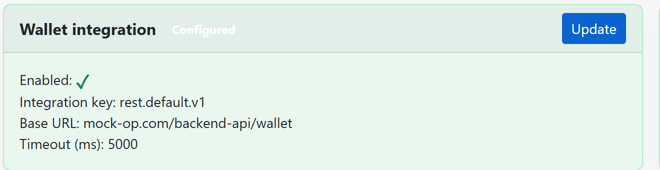 Bazzium Admin wallet-integration configuration